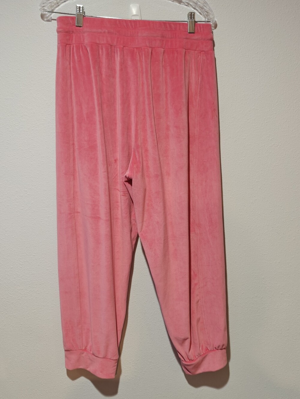 Anthropologie Saturday Sunday Pink Velor Jogger Pants Large Barbie Barbiecore - Picture 3 of 6